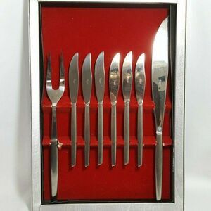 Raimond Stainless Steel Carving Set 6 Steak Knives 1 Carving Knive 1 Fork Italy